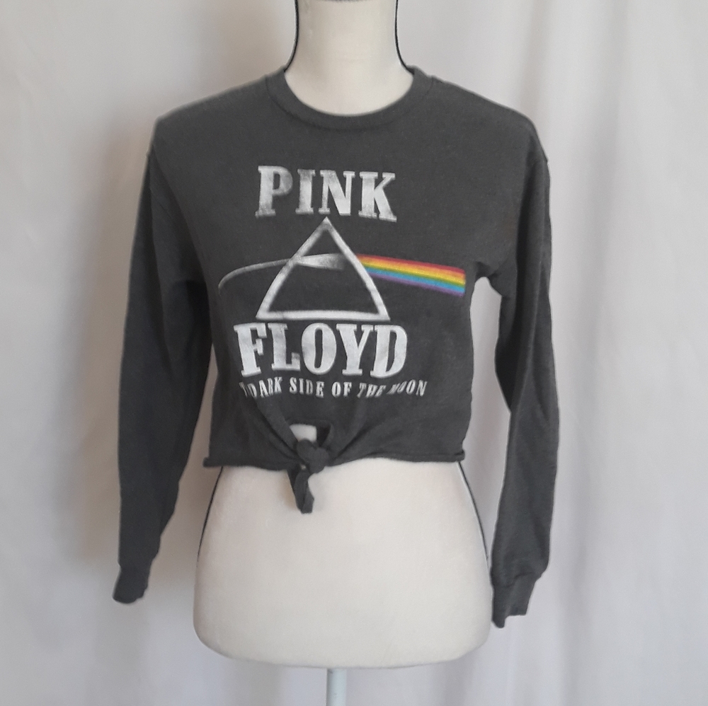 Pink Floyd Cropped Long Sleeve T-shirt Small